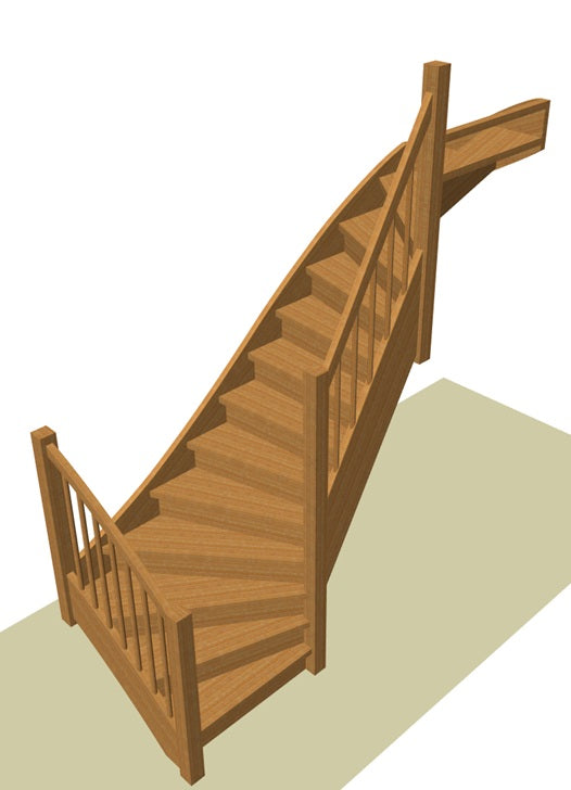 Vuren Dubbelkwart trap op maat